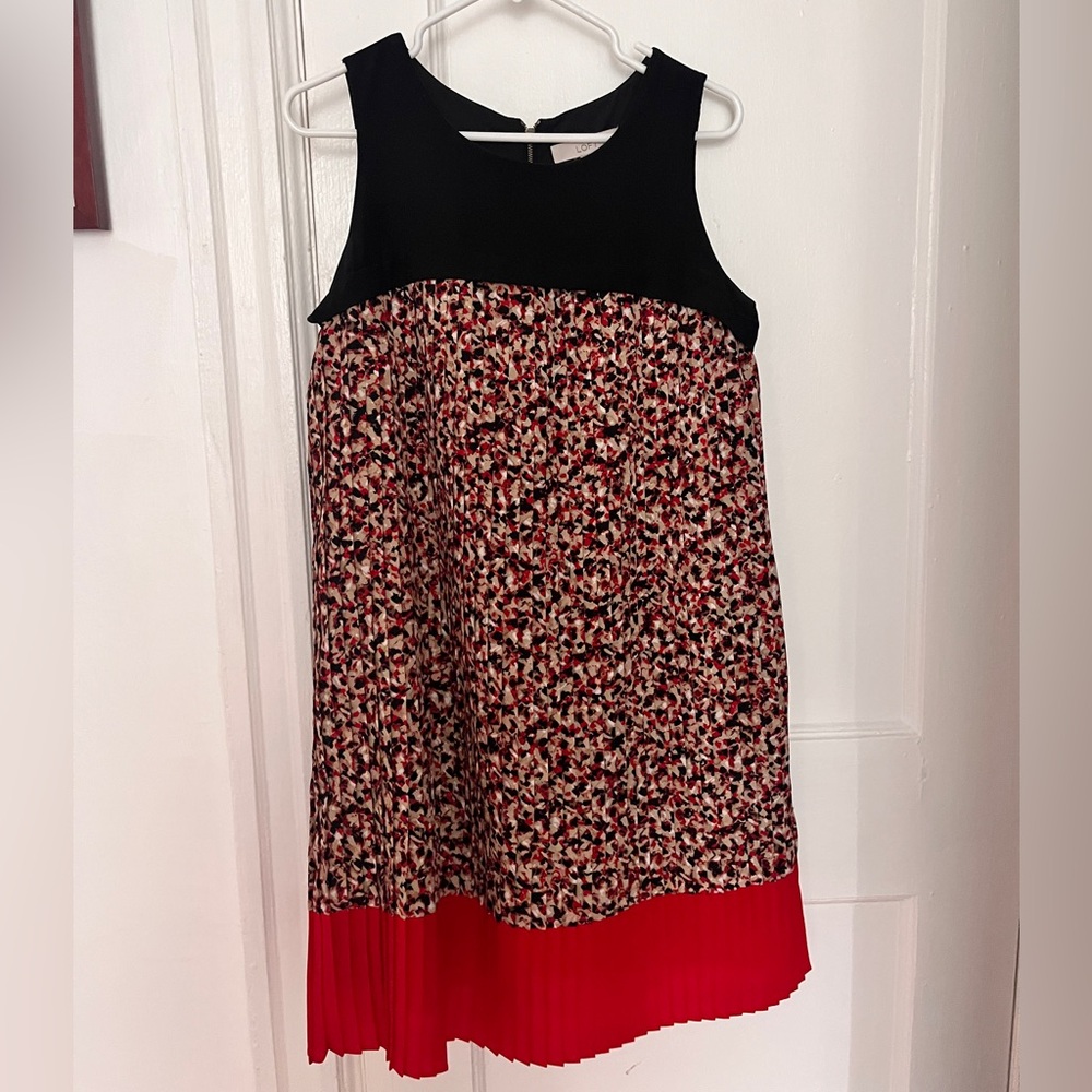 LOFT pleated mini dress